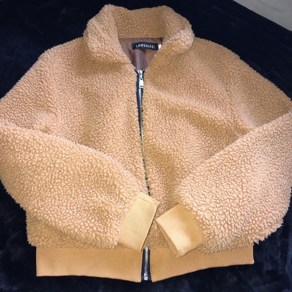 Fluffy brown jacket - Picture 2 of 2